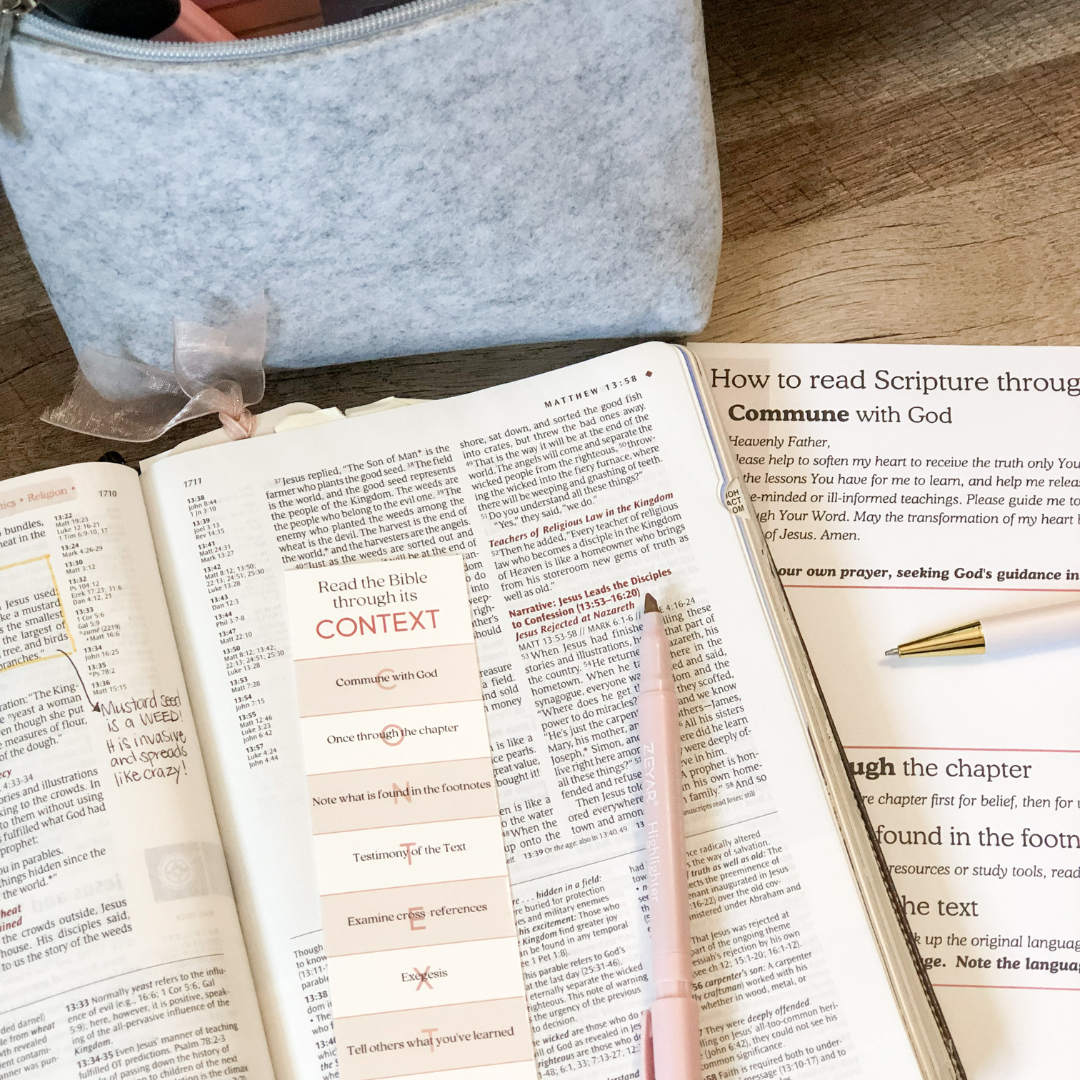 CONTEXT Bookmark | Intentionalfilling.com