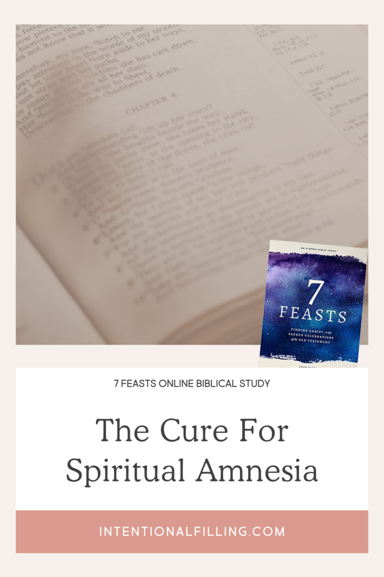 The Cure for Spiritual Amnesia - Week 1 of the 7 Feasts Online Biblical Study by Erin Davis | Intentionalfilling.com