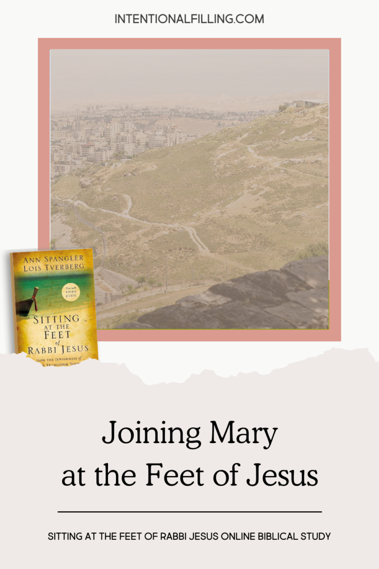 Joining Mary at the Feet of Jesus - Blog Post from "Sitting at the Feet of Rabbi Jesus" Online Study | Intentionalfilling.com