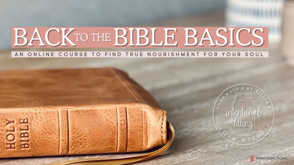 Course 1 - Back to the Bible Basics | Intentionalfilling.com