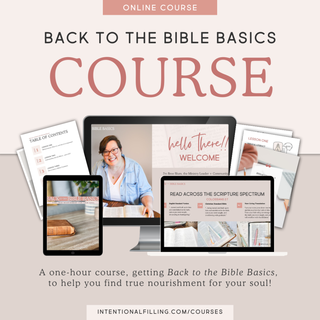 Back to the Bible Basics Online Course | Intentional Filling