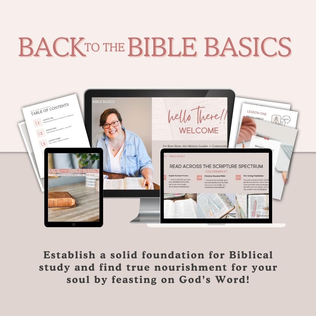 Online Course - Back to the Bible Basics | Intentionalfilling.com